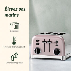 Toaster 4 tranches Rose Vintage
