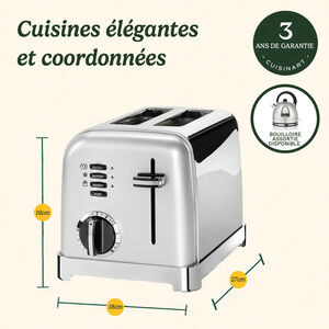 Toaster 2 Tranches Gris Perle