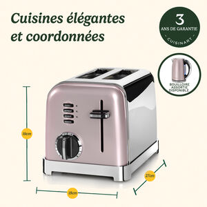 Toaster 2 tranches Rose Vintage