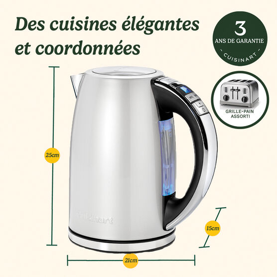 Cuisinart Bouilloire électrique Multi-Températures Gris Perle