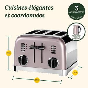 Toaster 4 tranches Rose Vintage
