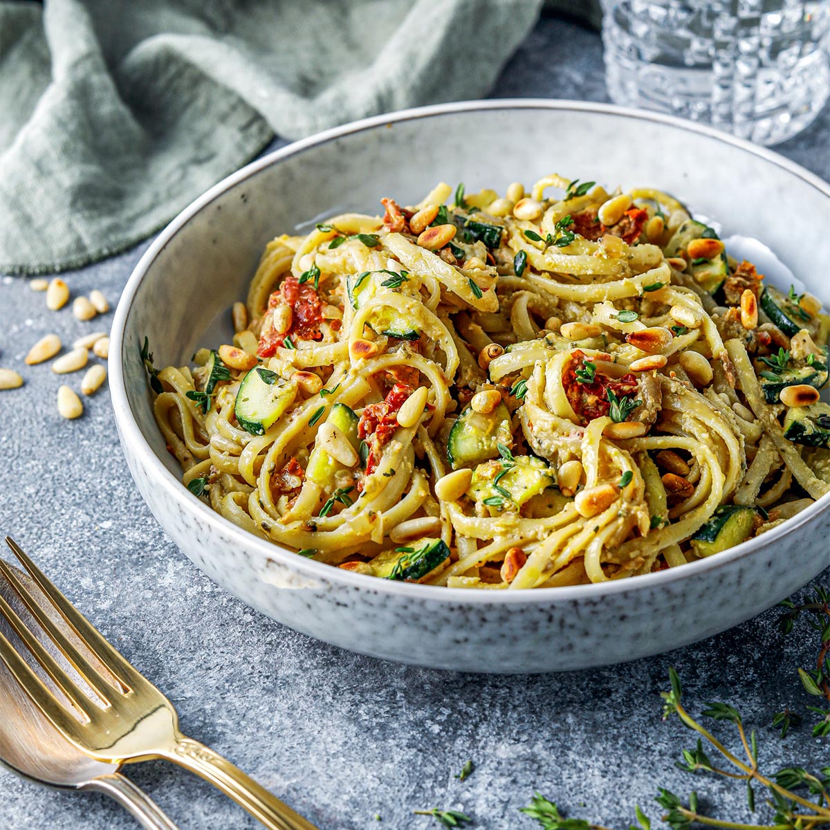 Linguine au pesto d’artichaut