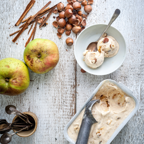 Crème Glacée De Crumble Aux Pommes