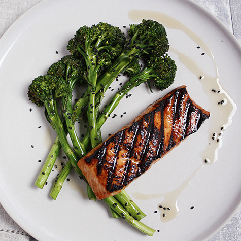 Saumon Au Soja & Miso, Au Citron Vert & Broccoli Au Sesame